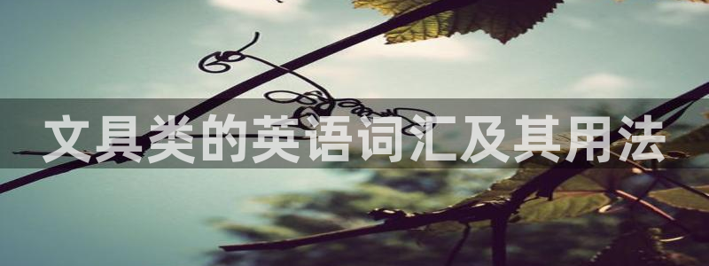 龙八国际城：文具类的英语词汇及其用法