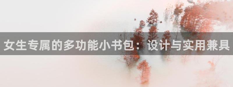 龙八国际彩金购买：女生专属的多功能小书包